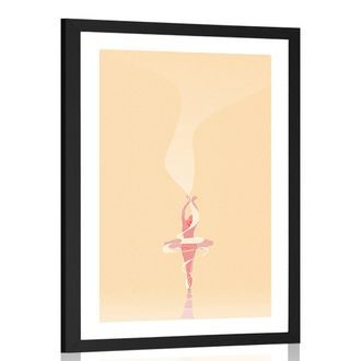 Plakát s paspartou baletka