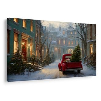 WEIHNACHTLICHES WANDBILD AUTO DER ERFÜLLTEN WÜNSCHE - WEIHNACHTS- UND WINTERBILDER - BILDER