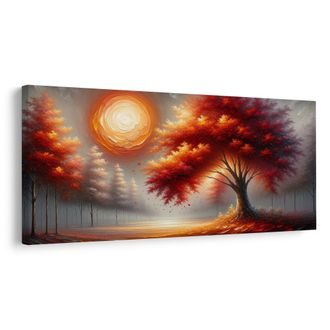 WANDBILD HERBSTBAUM DES LEBENS IM SONNENLICHT - BILDER BÄUME DES LEBENS - BILDER