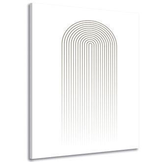 OBRAZ MINIMALISTICKÁ DUHA MID-CENTURY - ABSTRAKTNÍ OBRAZY - OBRAZY