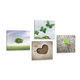 SET OBRAZŮ JEDINEČNÉ ZÁKOUTÍ PŘÍRODY - SESTAVY OBRAZŮ - OBRAZY