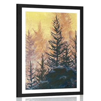 POSTER WITH MOUNT ARTISTIC PAINTING - NATURE - POSTERS