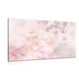 WANDBILD BLÄTTER IN PASTELLTÖNEN - BILDER BÄUME UND LAUB - BILDER