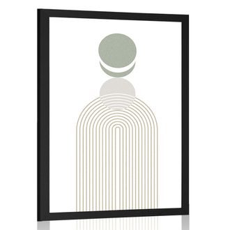 PLAKÁT MODERNÍ DUHA S KRUHY MID-CENTURY - MOTIVY Z NAŠÍ DÍLNY - PLAKÁTY