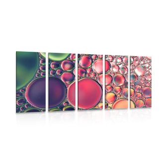 5-DÍLNÝ OBRAZ ABSTRAKTNÍ KAPKY OLEJE - ABSTRAKTNÍ OBRAZY - OBRAZY