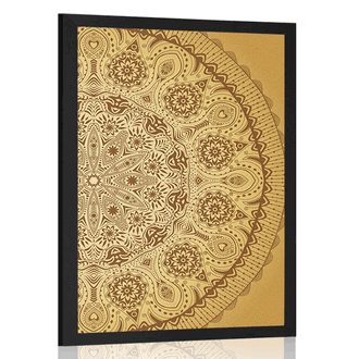 POSTER ORNAMENTAL MANDALA WITH A LACE - FENG SHUI - POSTERS