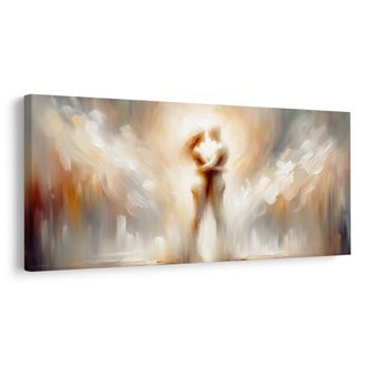 WANDBILD LIEBESPAAR IN UMARMUNG - BILDER MIT LIEBESMOTIVEN - BILDER