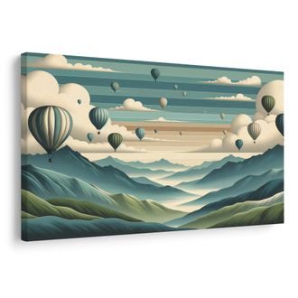 OBRAZ BALÓNY NAD HORSKOU KRAJINOU - OBRAZY HORY - OBRAZY
