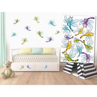 Adesivi murali decorativi graziose libellule