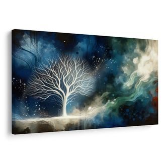 OBRAZ STROM ŽIVOTA V NOČNÍM VESMÍRU - OBRAZY STROMY ŽIVOTA - OBRAZY