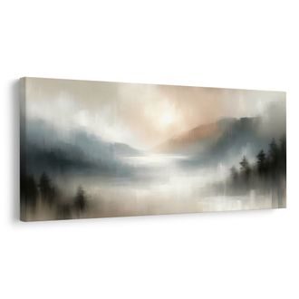 WANDBILD STILLEN TAL IM NEBEL - ABSTRAKTE BILDER - BILDER