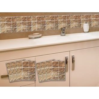 Tile stickers brown marble
