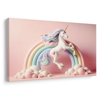 OBRAZ KOUZELNÝ JEDNOROŽEC S DUHOU - DĚTSKÉ OBRAZY ZVÍŘÁTKA - OBRAZY