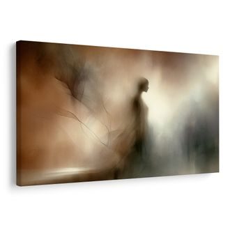 OBRAZ TAJEMNÁ SILUETA V MLZE - OBRAZY ŽENY - OBRAZY