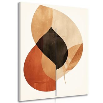 TABLEAU SUR TOILE – FEUILLES ABSTRAITES NO3 - IMAGES FORMES ABSTRAITES - TABLEAUX