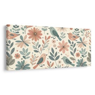 OBRAZ PTÁCI V ROZKVETLÉ PŘÍRODĚ - OBRAZY KVĚTŮ - OBRAZY