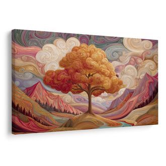 OBRAZ PODZIMNÍ STROM ŽIVOTA V HORÁCH - OBRAZY STROMY ŽIVOTA - OBRAZY