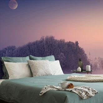 SELF ADHESIVE WALLPAPER FULL MOON OVER THE VILLAGE - SELF-ADHESIVE WALLPAPERS - WALLPAPERS