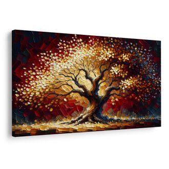 OBRAZ ZÁŘÍCÍ STROM ŽIVOTA V PODZIMU - OBRAZY STROMY ŽIVOTA - OBRAZY