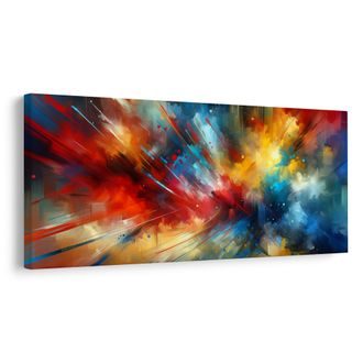 TABLEAU SUR TOILE – UNIVERS COLORÉ EN MOUVEMENT - IMAGES FORMES ABSTRAITES - TABLEAUX