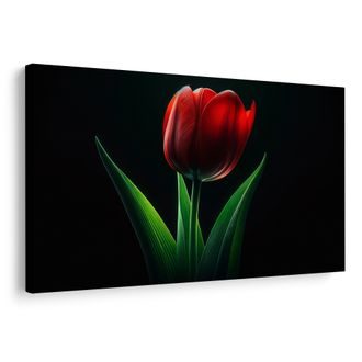 TABLEAU SUR TOILE – ÉLÉGANCE DES TULIPES ROUGES - TABLEAUX - 🔥 VENTE TOTALE