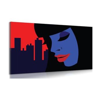 IMPRESSION SUR TOILE BELLE INCONNUE DANS LA VILLE - POP ART IMPRESSIONS SUR TOILE - IMPRESSION SUR TOILE