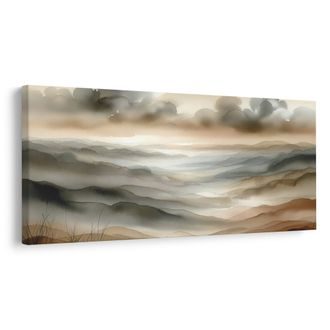 OBRAZ TLUMENÉ KOPCE V MLZE - OBRAZY PŘÍRODY A KRAJINY - OBRAZY