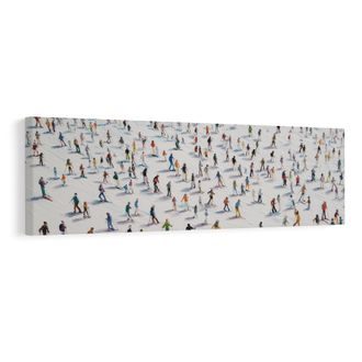 OBRAZ LYŽAŘI V ZIMNÍM PARKU - VÁNOČNÍ A ZIMNÍ OBRAZY - ΠΊΝΑΚΕΣ