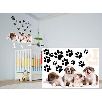 Decorative wall stickers puppies