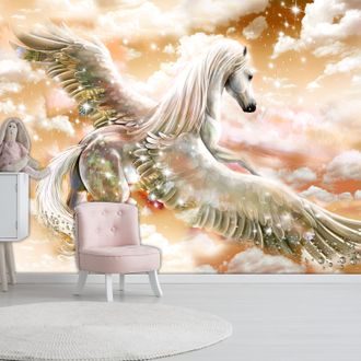 Self adhesive wallpaper flying horse