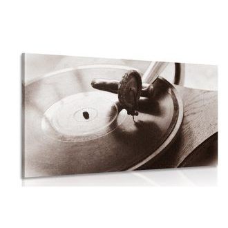 CANVAS PRINT ANTIQUE GRAMOPHONE - VINTAGE AND RETRO PICTURES - PICTURES