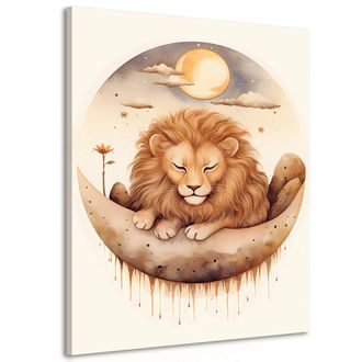 Wandbild Verträumter Löwe