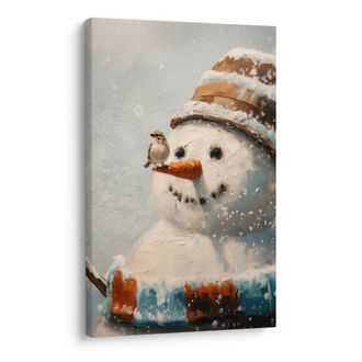 OBRAZ VÁNOČNÍ POHÁDKA SE SNĚHULÁKEM - VÁNOČNÍ A ZIMNÍ OBRAZY - PICTURES