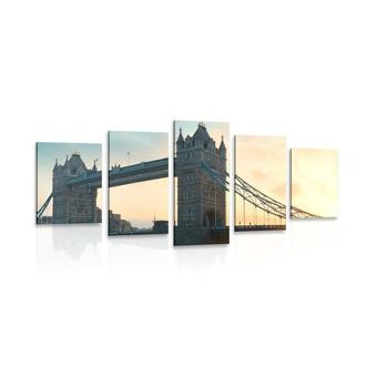 5-dijelna slika Tower Bridge u Londonu
