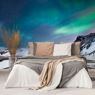WALL MURAL NORWEGIAN NORTHERN LIGHTS - WALLPAPERS SPACE AND STARS - WALLPAPERS