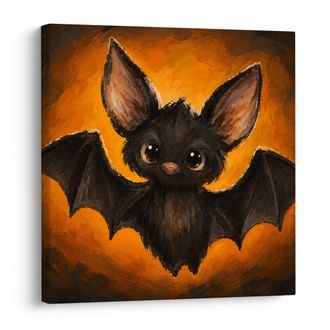 OBRAZ MALÝ NETOPÝR S VELKÝMA OČIMA - HALLOWEENSKÉ A HOROROVÉ OBRAZY - OBRAZY