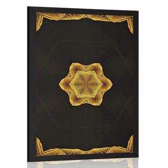 Plakat zanimljiva zlatna Mandala