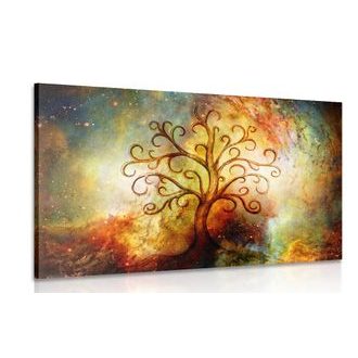 QUADRO ALBERO DELLA VITA CON FANTASIA SPAZIALE - QUADRI FENG SHUI - QUADRI