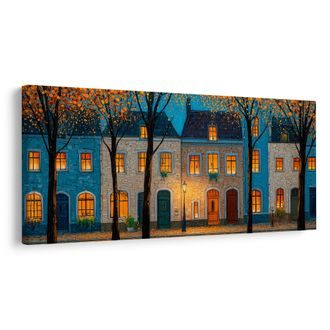 OBRAZ KOUZELNÁ PODZIMNÍ ATMOSFÉRA - BAREVNÉ DOMY - PICTURES