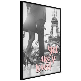 Plagát s citátom You Are So Loved - Love in Paris