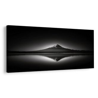 WANDBILD MAJESTÄT DER SCHWARZWEISSLANDSCHAFT - BILDER VON BERGEN - BILDER