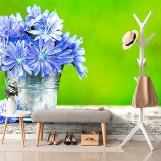 WALL MURAL FLOWERS IN A BUCKET - WALLPAPERS FLOWERS - WALLPAPERS