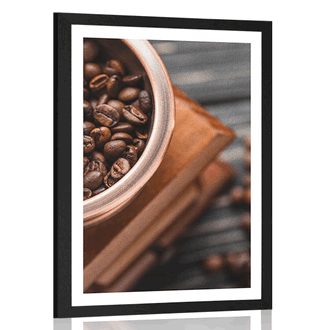 Plagát s paspartou vintage mlynček na kávu