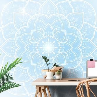 TAPETA NEBESKÁ ORIENTÁLNÍ MANDALA - TAPETY FENG SHUI - TAPETY