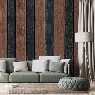 SAMOLEPÍCÍ TAPETA S MOTIVEM TMAVÉHO DŘEVA - TAPETY - TOTÁLNÍ VÝPRODEJ 🔥