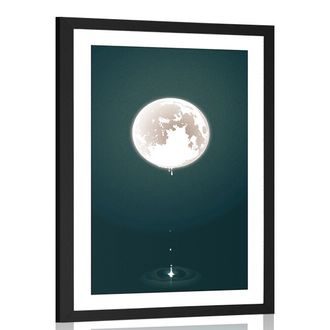 AFFICHE AVEC MONTURE CHARMANTE LUNE - DE NOTRE ATELIER - AFFICHES