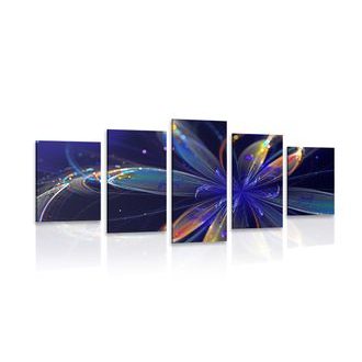 5-DÍLNÝ OBRAZ VIRTUÁLNÍ KVĚTINA - ABSTRAKTNÍ OBRAZY - OBRAZY