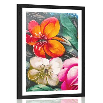 AFFICHE AVEC MONTURE MONDE DES FLEURS - FLEURS - AFFICHES