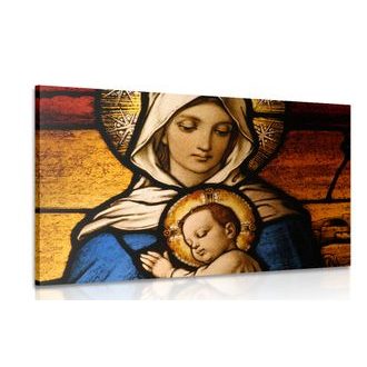 CANVAS PRINT VIRGIN MARY WITH BABY JESUS - ABSTRACT PICTURES - PICTURES