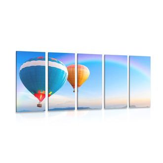 5-DÍLNÝ OBRAZ DOBRODRUŽNÉ BALÓNY - OBRAZY PŘÍRODY A KRAJINY - OBRAZY